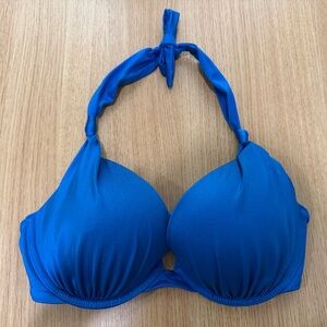 Victoria’s Secret Blue Pushup Halter Bikini Top